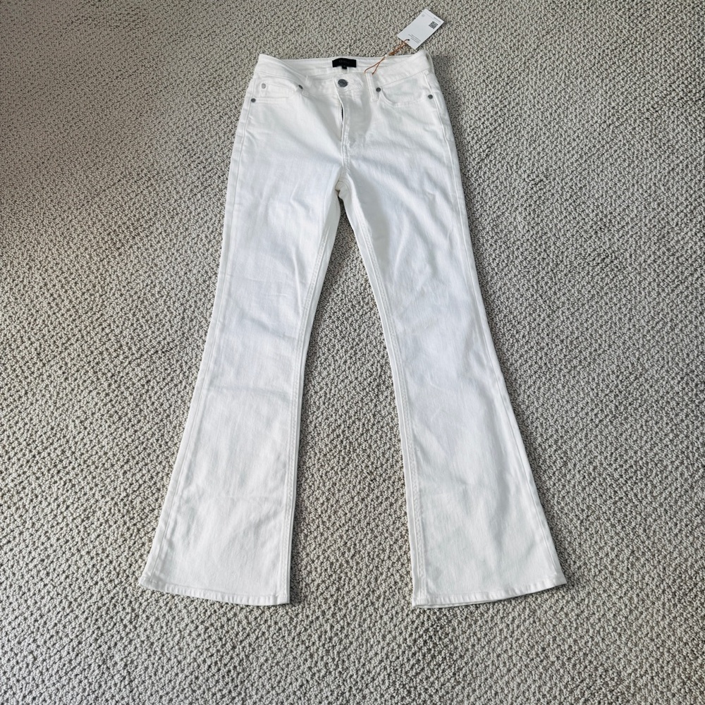 NWT Quince Luna Flare Jeans β Classic White Stretch Denim size 26 inseam 30 - Picture 3 of 9
